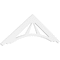 Ekena Millwork Pitch Stanford Architectural Grade PVC Gable Pediment, 72"W x 24"H x 1"P (8/12) GPP072X024X100STA - alternate 1